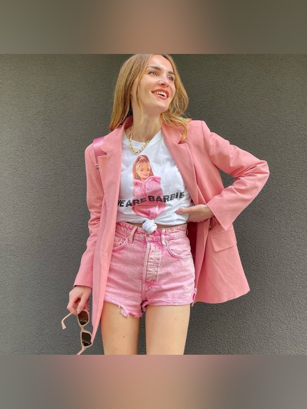 Zara Faded Pink Denim Bubblegum Cutoff Shorts. Size 4.